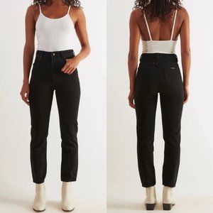 Rolla's Dusters High Rise Slim Straight Comfort Black Jeans Size 24